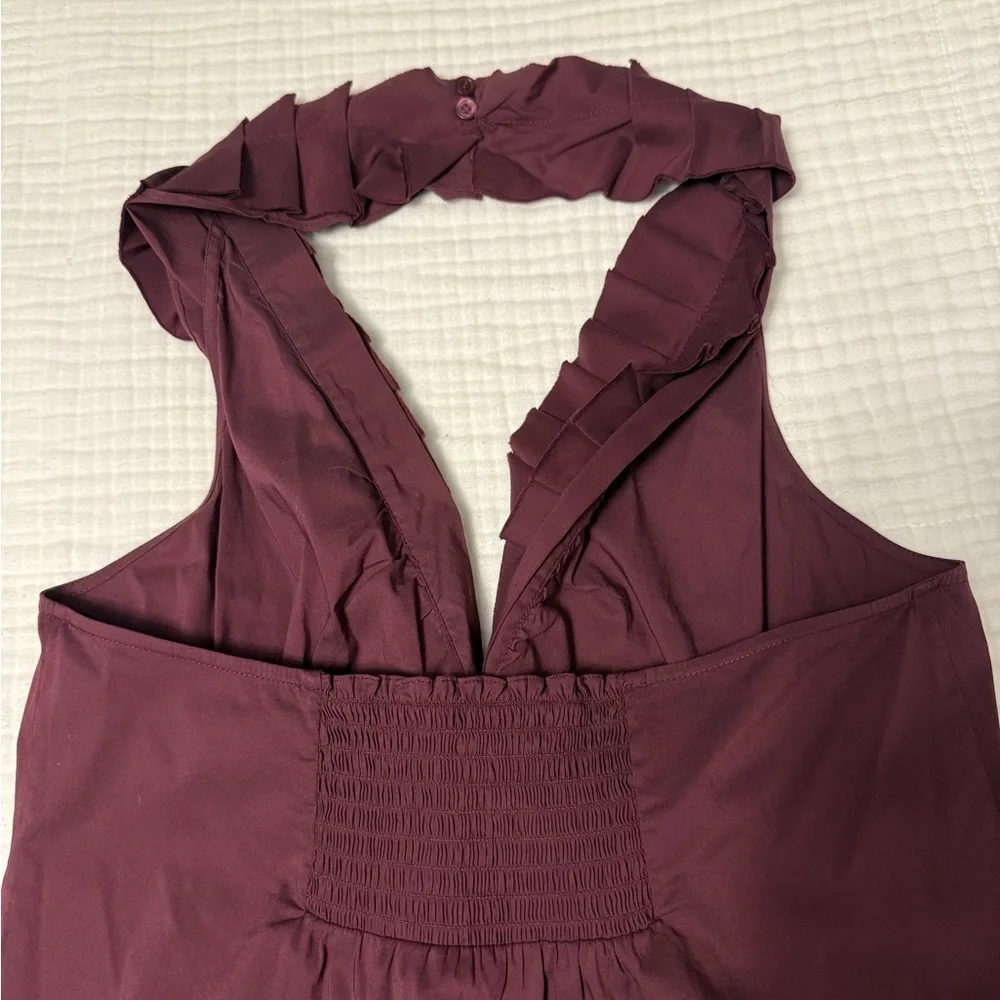BCBGMaxAzria Red Ruffled Halter Tank Top - Picture 4 of 4